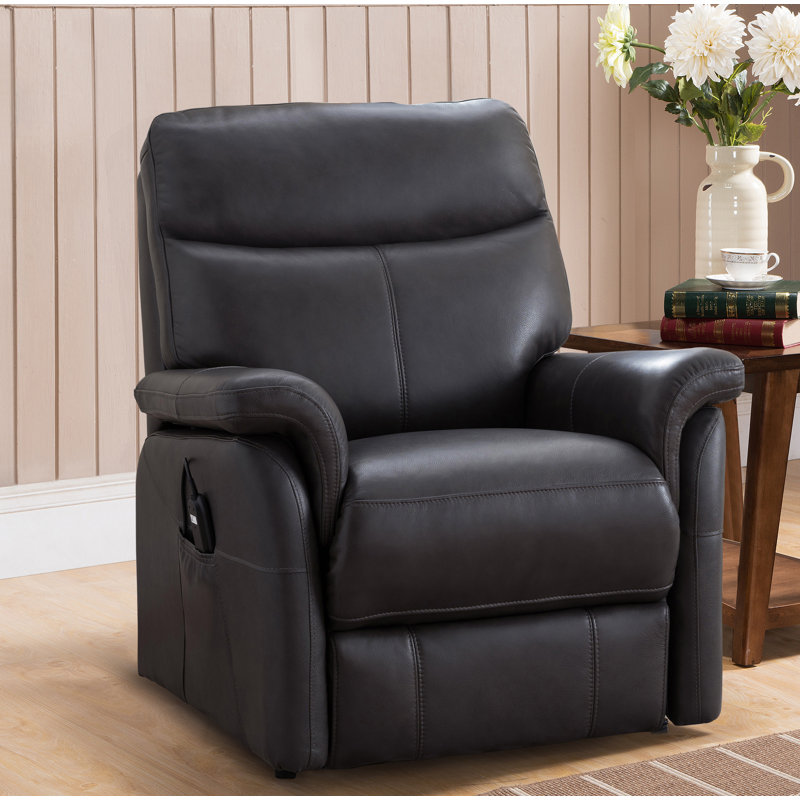 Red Barrel Studio® Xzavier Leather Power Lift Assist Recliner Wayfair